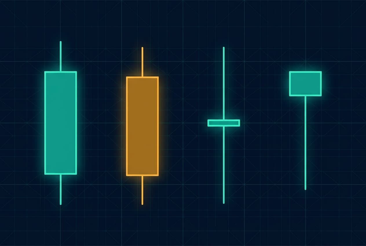 Different candlestick types and their anatomy