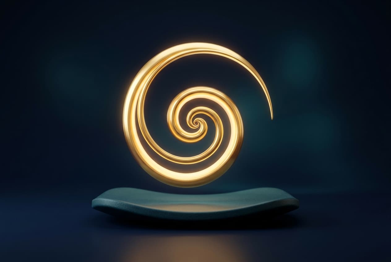 The golden ratio spiral underlying Fibonacci trading levels