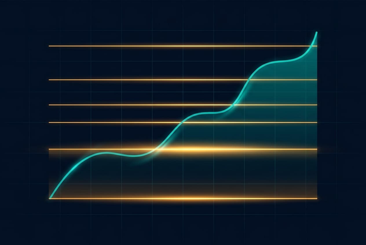 Fibonacci retracement levels create a ladder of support