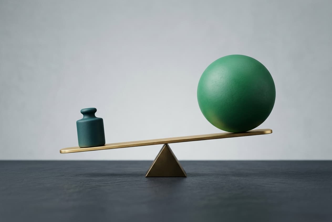 Asymmetric risk-to-reward ratio favoring larger gains