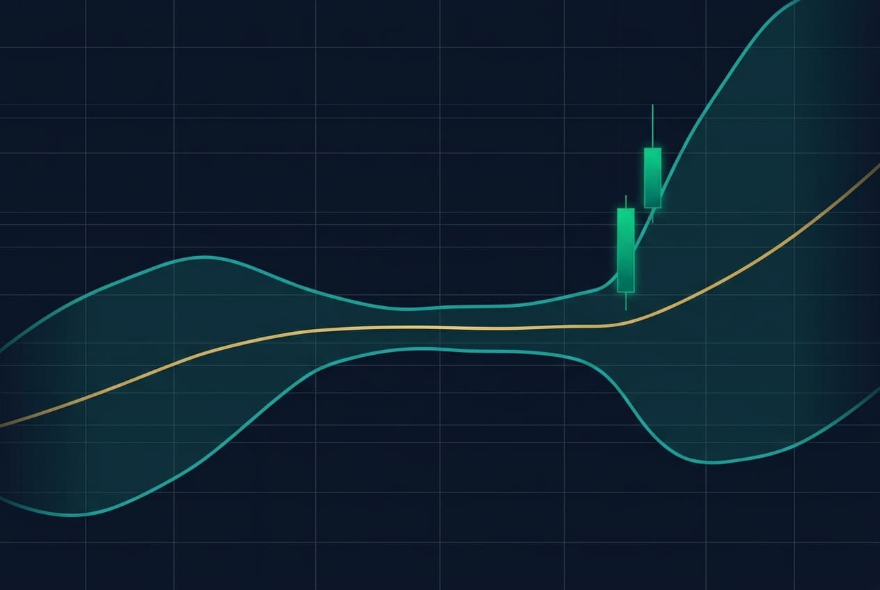 Bollinger Band squeeze preceding a volatility breakout