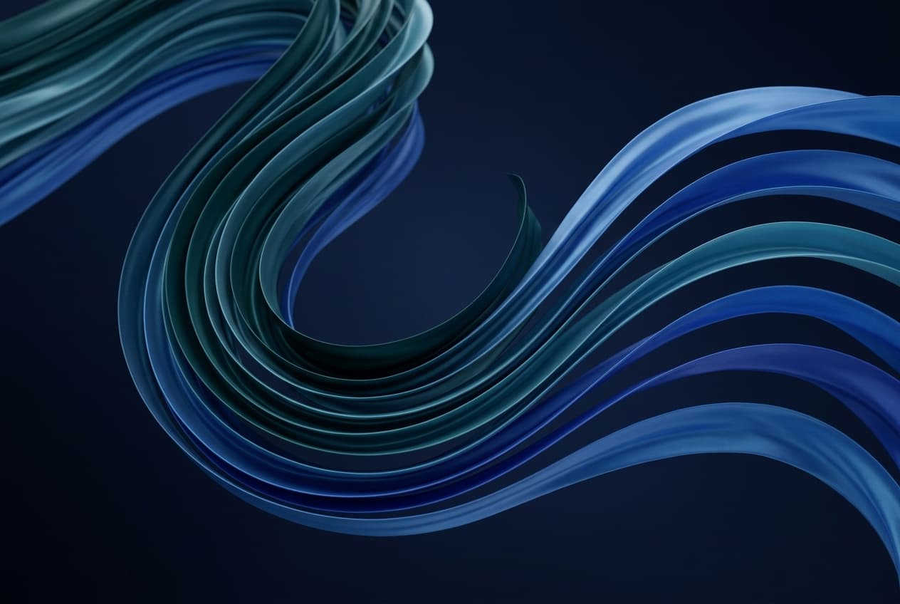 Moving average ribbons show trend strength and direction